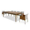 Modrest Dallas Mid Century Modern Brown Oak Extendable Dining Table Model VGME-121256-DT