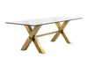 Modrest Dandy Modern Golden & 15Mm Glass Dining Table Model VGGMDT-1305-DT-15MM