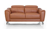 Divani Casa Danis Modern Cognac Leather Brown Loveseat Model VGBNS-1803-BRN-L