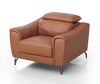 Divani Casa Danis Modern Cognac Leather Brown Chair Model VGBNS-1803-BRN-CH