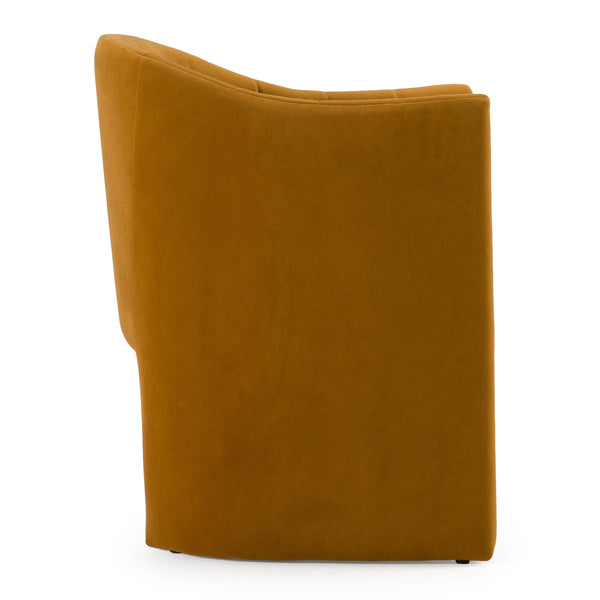 Danube Modern Burnt Orange Fabric Dining Chair