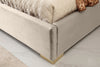 Modrest Daystar Modern Beige Velvet & Gold Bed Model VGVCBD1905-19-BGE-BED