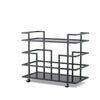 Modrest Deakin Black Stainless Steel And Black Glass Wine Rack Model VGHB-01W4-BLK