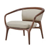 Modrest Deana Mid Century Beige & Walnut Accent Chair Model VGCSLC-20093-WHT-CH