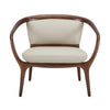 Modrest Deana Mid Century Beige & Walnut Accent Chair Model VGCSLC-20093-WHT-CH