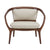 Modrest Deana Mid Century Beige & Walnut Accent Chair Model VGCSLC-20093-WHT-CH
