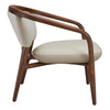 Modrest Deana Mid Century Beige & Walnut Accent Chair Model VGCSLC-20093-WHT-CH