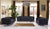 Divani Casa Delilah Modern Black Fabric Loveseat Model VGCA1546-BLK-L