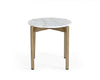 Modrest Denzel White Marble & Gold End Table Model VGGMM-ET-1581-WHT-ET