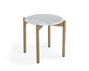 Modrest Denzel White Marble & Gold End Table Model VGGMM-ET-1581-WHT-ET