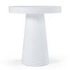 Modrest Desoto Modern White Concrete Round End Table Model VGGR-DESTOTO-WHT