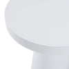 Modrest Desoto Modern White Concrete Round End Table Model VGGR-DESTOTO-WHT