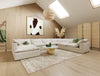 Divani Casa Garman Modern Light Grey U Shaped Sectional Sofa Model VGKKKF2651-6-USHP-GRY-SECT