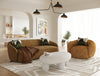 Divani Casa Andrew Modern Orange Fabric Swivel Accent Chair Model VGEV-B1830-CHR-ORG