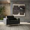 Divani Casa Schmidt Modern Black Leather Sofa & 2 Chairs Model VGKK-KF.7020-SET-BLK