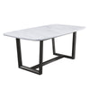 ACME Madan Natural Marble Top & Weathered Gray Dining Table with Natural Marble Top Model DN00059