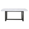 ACME Madan Natural Marble Top & Weathered Gray Dining Table with Natural Marble Top Model DN00059