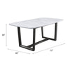 ACME Madan Natural Marble Top & Weathered Gray Dining Table with Natural Marble Top Model DN00059