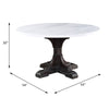ACME Gerardo White Natural Marble Top & Weathered Espresso Dining Table Model DN00090