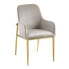 ACME Barnard Gray Velvet & Mirrored Gold Side Chair (Set-2) Model DN00220