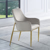 ACME Barnard Gray Velvet & Mirrored Gold Side Chair (Set-2) Model DN00220