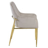 ACME Barnard Gray Velvet & Mirrored Gold Side Chair (Set-2) Model DN00220