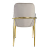 ACME Barnard Gray Velvet & Mirrored Gold Side Chair (Set-2) Model DN00220