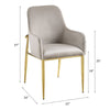 ACME Barnard Gray Velvet & Mirrored Gold Side Chair (Set-2) Model DN00220