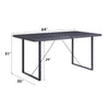 ACME Nakula Gray Oak & Black Dining Table Model DN00447