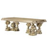 ACME Seville Gold Dining Table with Pedestal Base Model DN00457