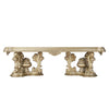 ACME Seville Gold Dining Table with Pedestal Base Model DN00457