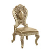 ACME Seville Synthetic Leather & Gold Side Chair (Set-2) Model DN00458