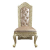 ACME Vatican Synthetic Leather & Champagne Silver Side Chair (Set-2) Model DN00468