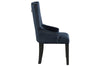 ACME Varian II Dark Navy Velvet & Black Side Chair Model DN00592