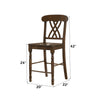 ACME Dylan Walnut Counter Height Chair (Set-2) Model DN00623