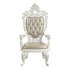 ACME Vanaheim Beige Synthetic Leather & Antique White Arm Chair (Set-2) Model DN00680