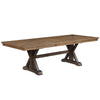 ACME Pascaline Gray Fabric Rustic Brown & Oak Dining Table Model DN00702