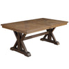 ACME Pascaline Gray Fabric Rustic Brown & Oak Dining Table Model DN00702