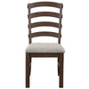 ACME Pascaline Gray Fabric Rustic Brown & Oak Side Chair (Set-2) Model DN00703