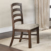 ACME Pascaline Gray Fabric Rustic Brown & Oak Side Chair (Set-2) Model DN00703