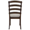 ACME Pascaline Gray Fabric Rustic Brown & Oak Side Chair (Set-2) Model DN00703
