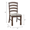 ACME Pascaline Gray Fabric Rustic Brown & Oak Side Chair (Set-2) Model DN00703