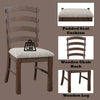 ACME Pascaline Gray Fabric Rustic Brown & Oak Side Chair (Set-2) Model DN00703