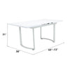 ACME Palton High Gloss White Dining Table Model DN00732