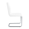 ACME Palton White Synthetic Leather & Chrome Side Chair (Set-2) Model DN00733