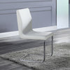 ACME Palton White Synthetic Leather & Chrome Side Chair (Set-2) Model DN00733
