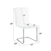 ACME Palton White Synthetic Leather & Chrome Side Chair (Set-2) Model DN00733