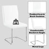 ACME Palton White Synthetic Leather & Chrome Side Chair (Set-2) Model DN00733