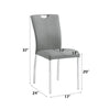 ACME Pagan Gray Synthetic Leather & Chrome Side Chair (Set-2) Model DN00741
