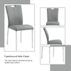 ACME Pagan Gray Synthetic Leather & Chrome Side Chair (Set-2) Model DN00741